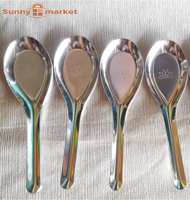 Bộ 10 muỗng inox hoa sen cao cấp