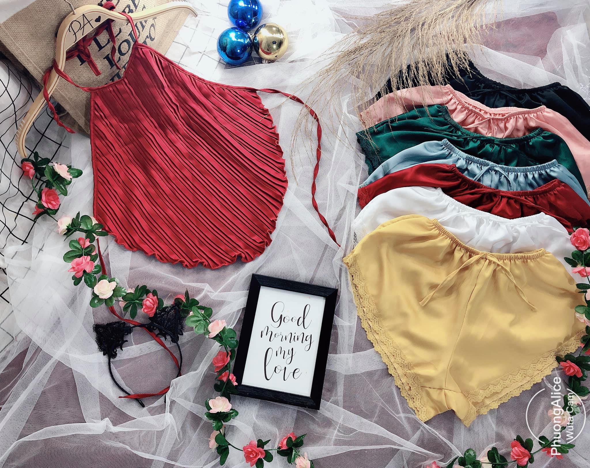 [Cam Kết Đúng Mẫu]Set Bộ Đùi Phi Lụa Xịn Mịn Chất VảiMềm Mịn Mát Freesize dưới 60kg