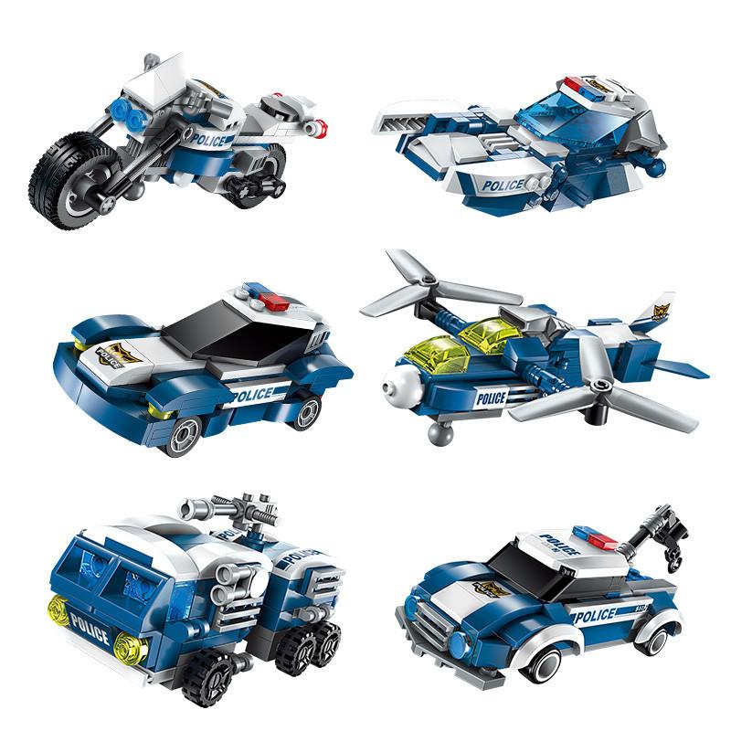 Đồ chơi cho bé  , Lắp ráp mô hình robot đồ chơi POLICE Cao 29 cm - robot biến hình  Bằng nhựa ABS an toàn