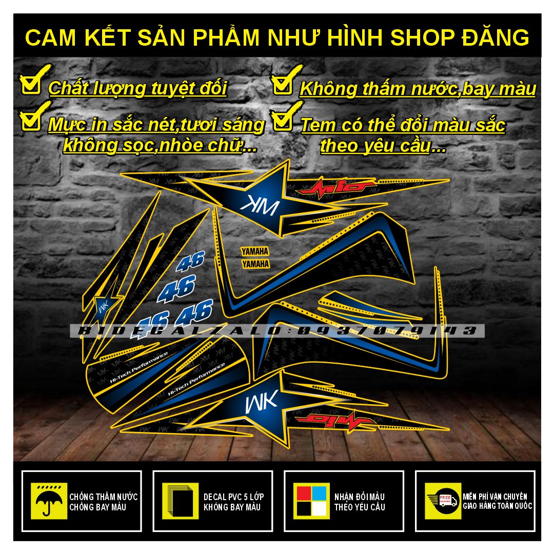 TEM RỜI MIO ULTIMO PHỐI DÁN XE VÀNG