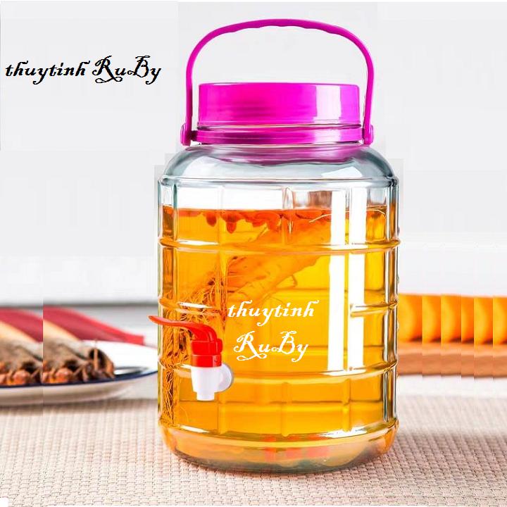 Bình Thủy Tinh Quai Xách Ngâm Rượu 5...