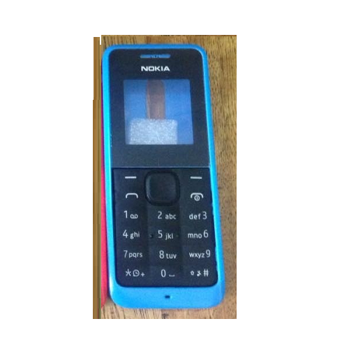 Vỏ Nokia 105 1 sim đuôi sạc tròn ( không sườn - có phím )