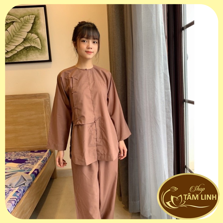 Đồ Lam Đi Chùa_Mẫu Vạt Hò Nút Bấm