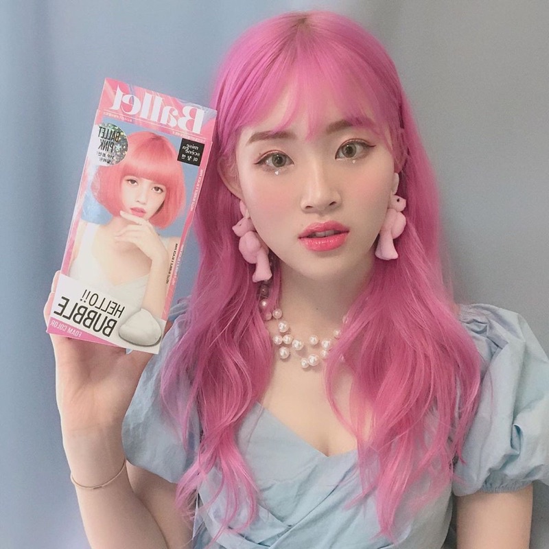 Bọt Nhuộm Tóc Hello Bubble Black Pink
