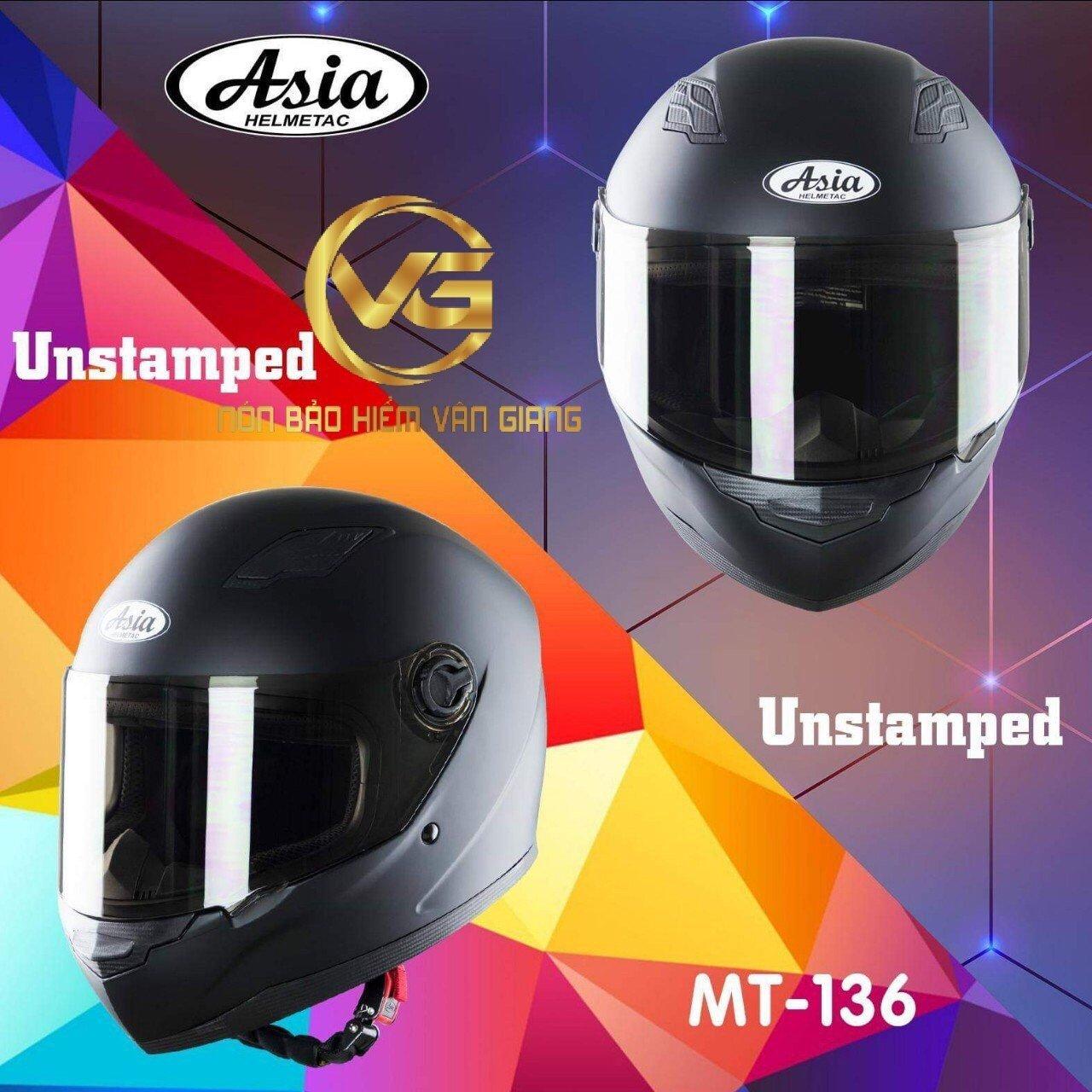 Mũ Bảo Hiểm Fullface M136 ASA /Bảo Hành 12 Tháng (Đen Nhám )