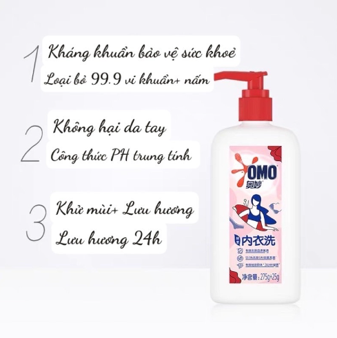 Nước giặt OMO chuyên dụng cho đồ lót