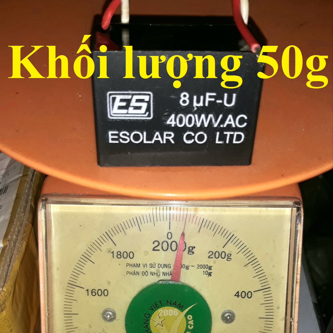 Tụ điện 8uF – 400V ( Mã 232 - ) Capacitors kích cá