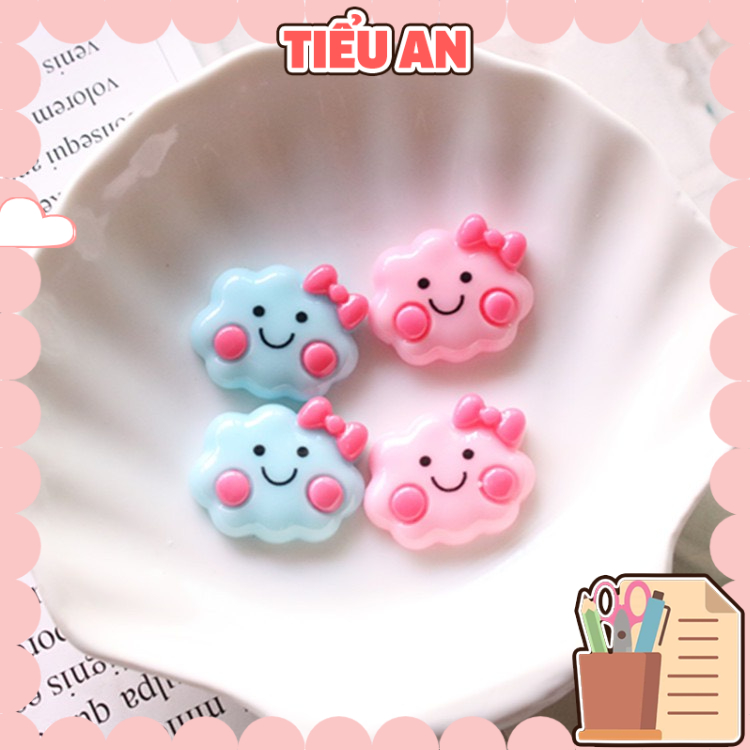 Charm (C353) slime/ Dụng Cụ Charm Trang Trí [Ko Keo & Nút] Hình Đám Mây (2.5x2.0cm)