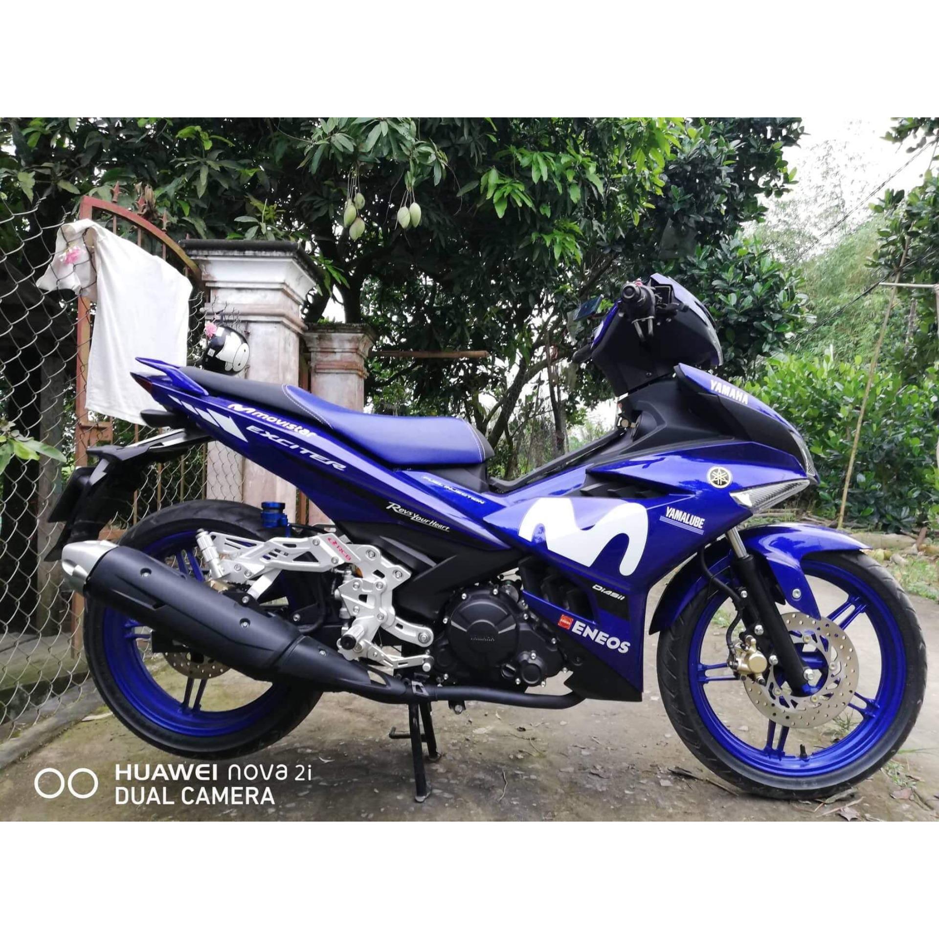 Bộ số gảy đôi Exciter 150 RCB Trắng
