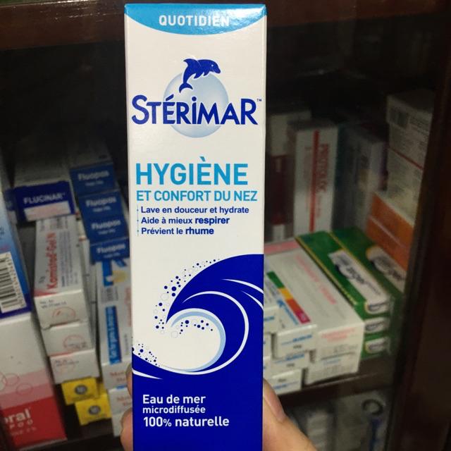Dung dịch nước muối biển xịt mũi cho trẻ em và người lớn sterimar giúp làm sạch, giảm nghẹt mũi, sung huyết
