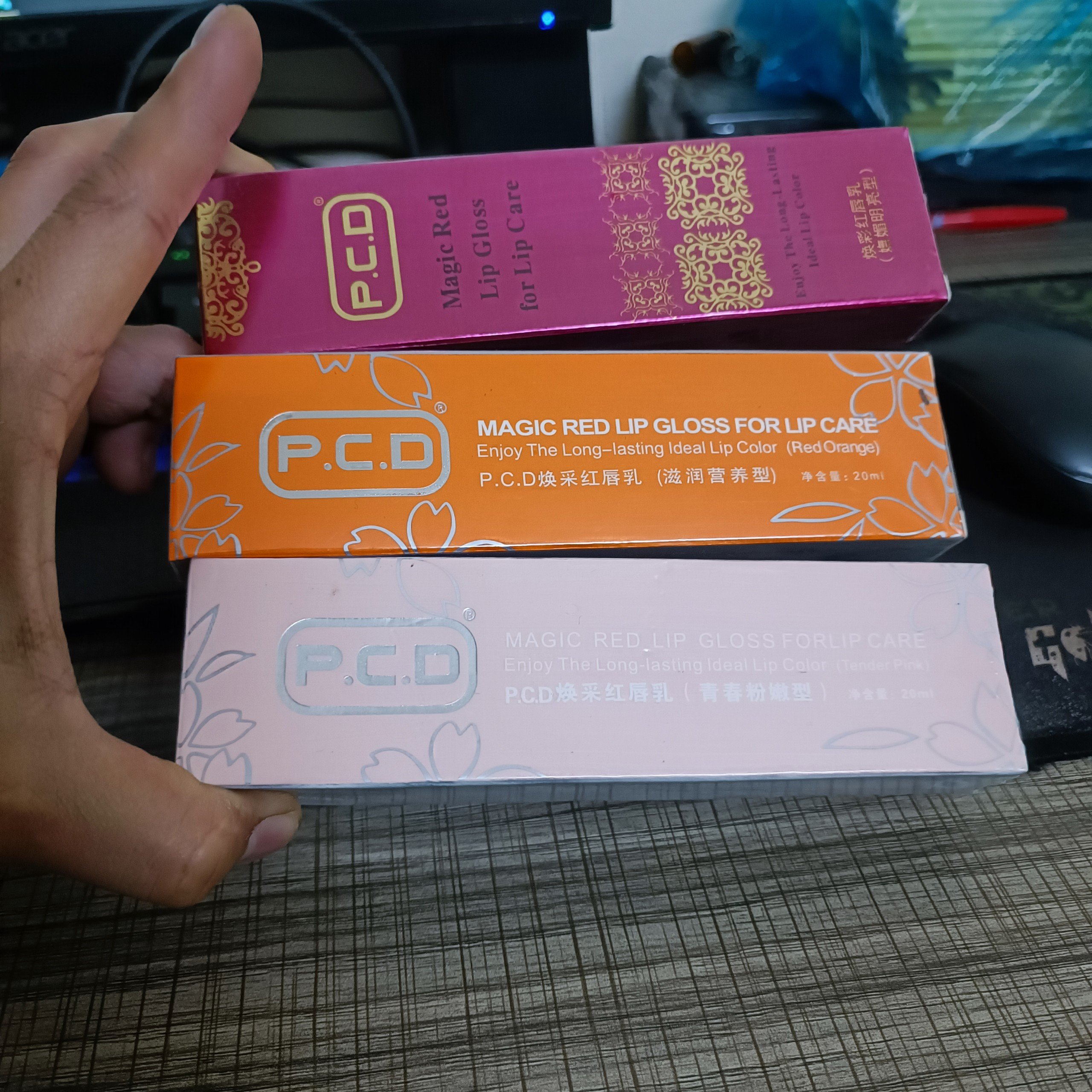 Dưỡng môi sau phun săm PCD, kích dưỡng màu môi (màu cam)