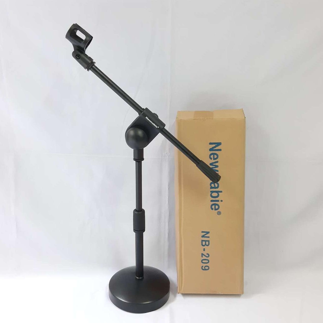 CHÂN KẸP MICRO NEWNABIE 209, CHÂN MICRO ĐỂ BÀN ( đứng cao 40 - tăng đến 60cm)