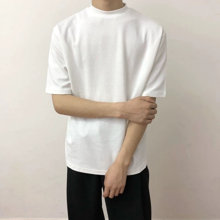 Áo thun unisex cổ ôm (cổ cao 1/3) BaSic CUD |GRU|