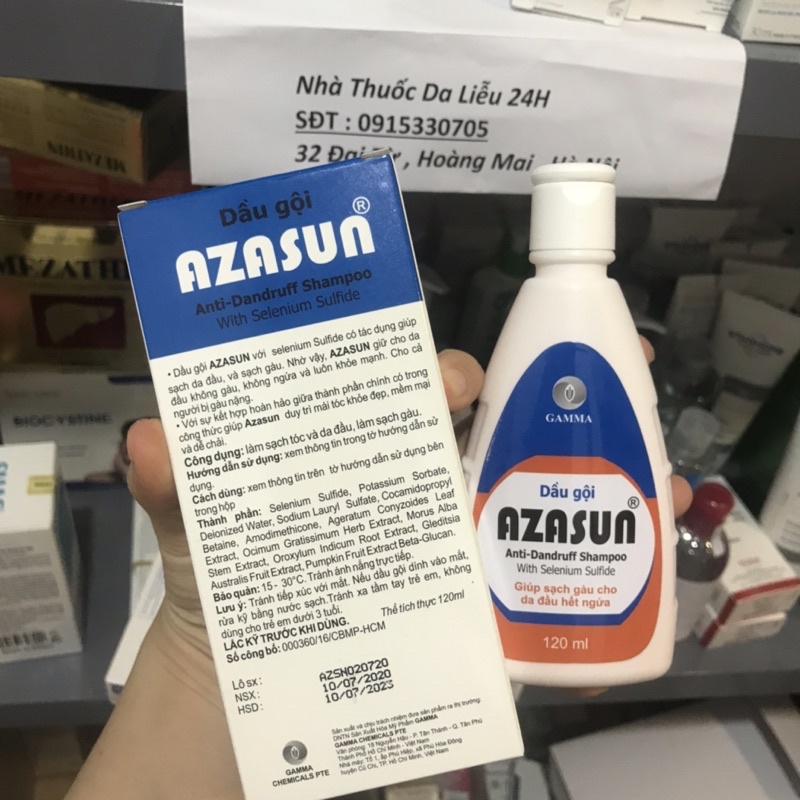 Dầu gội giảm gàu Azasun 1%