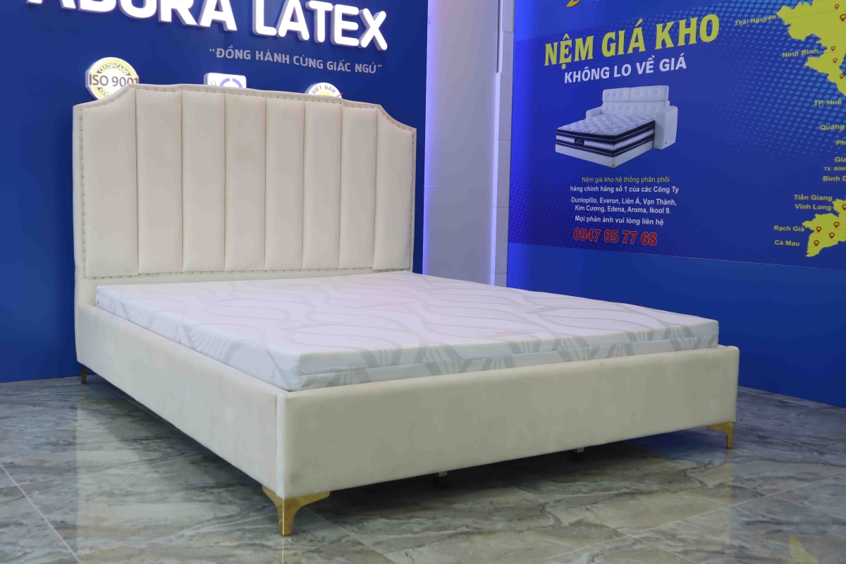 Nệm Aroma Foam Hoạt Tính Titalium Cao Cấp - Công Nghệ Đột Phá Cứng Mềm Vừa Phải Không Lún Sâu, Không Mùi, Thoáng Khí - Bảo Hành Chính Hãng 10 Năm