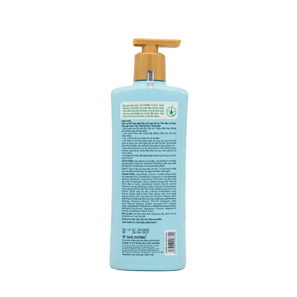 Dầu gội Dược Liệu Thái Dương 7 (Chai 200ml/ 480ml)