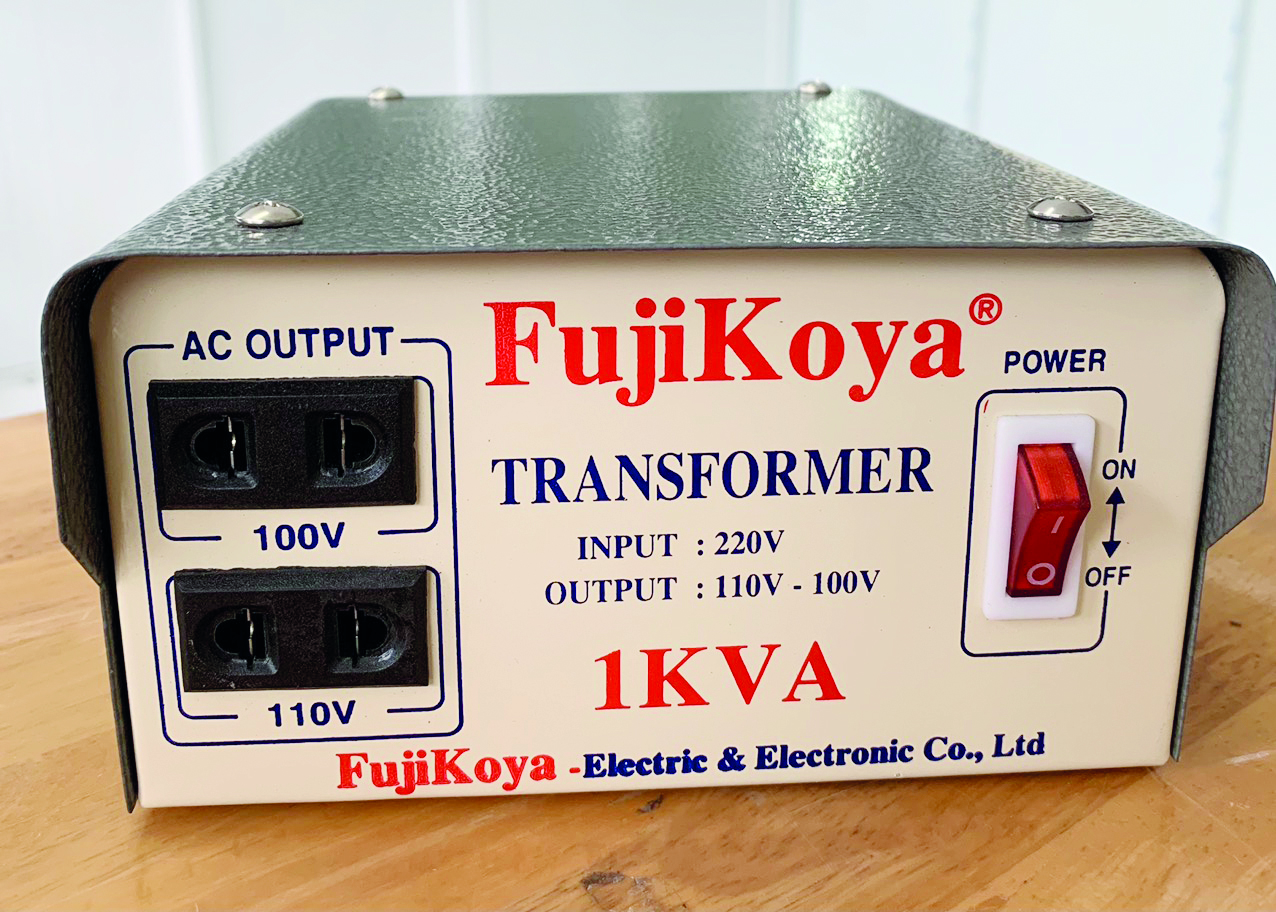 Biến áp sắt treo tường 1kva fujikoya. input 220v- output 120v-100v