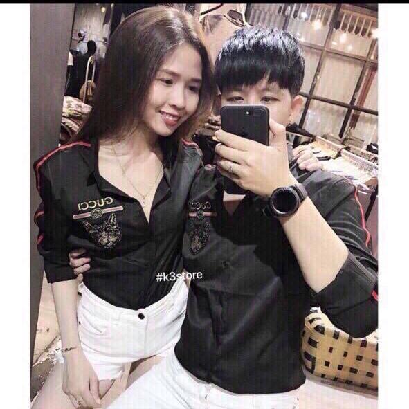 ÁO SƠ MI NAM NỮ PHI LỤA THỜI TRANG TYNAFASHION 010