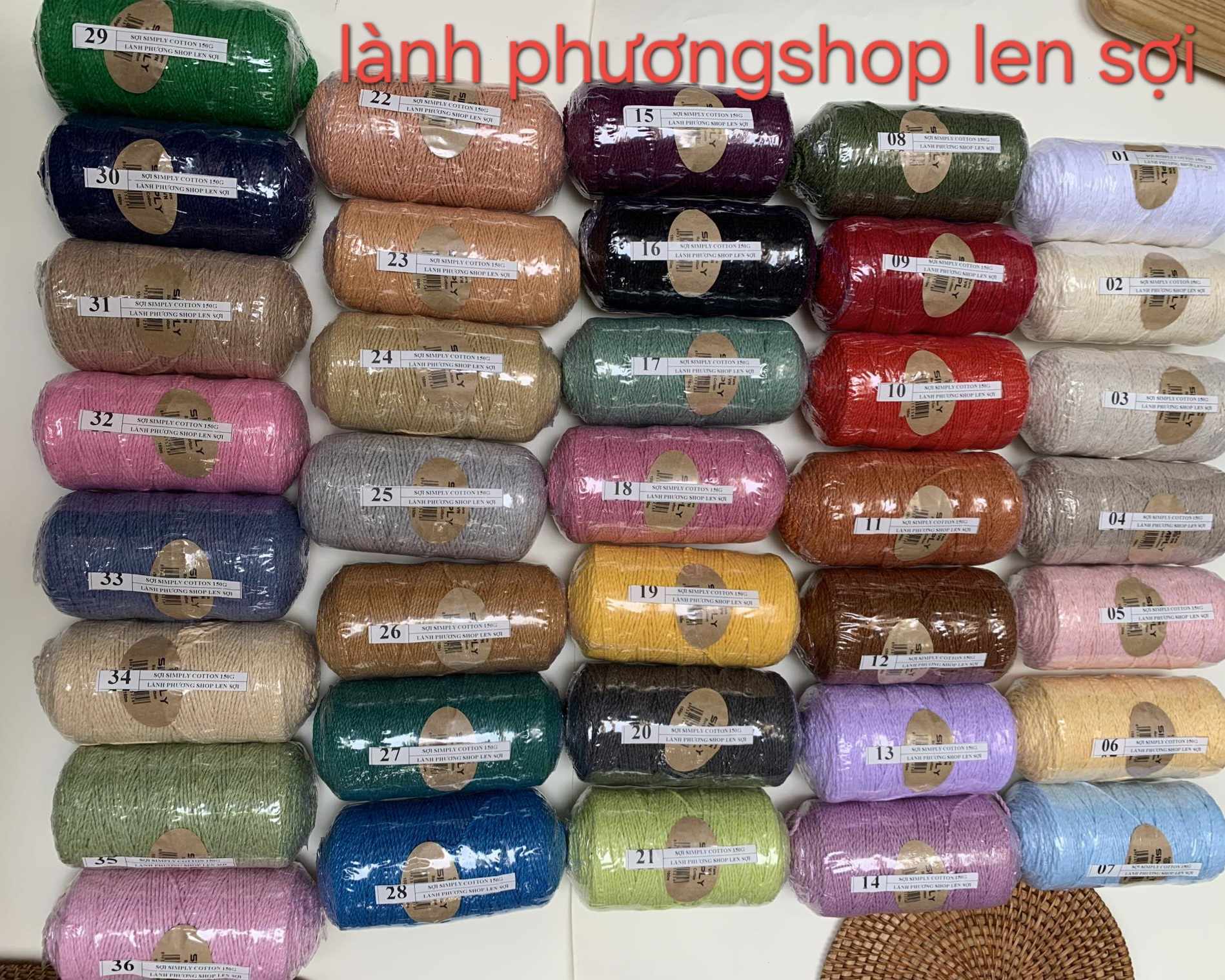 Sợi Simply Móc Túi , Mũ Cuộn 150gr