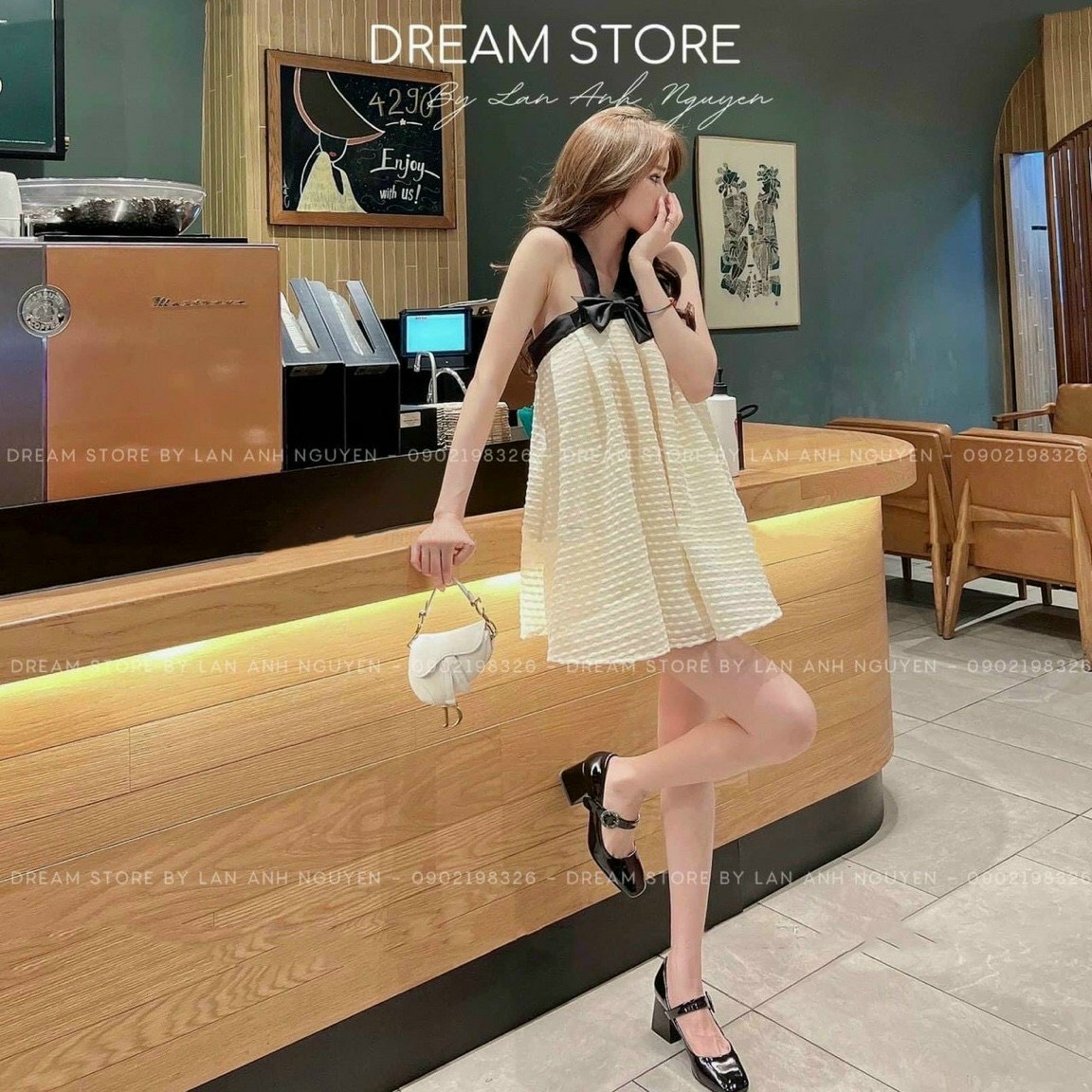 [HOÀN TIỀN MAX 18% + FREESHIP MAX 0Đ] Đầm Yếm Nơ Nữ Siêu Xinh Chất Voan Bông MAX.2000