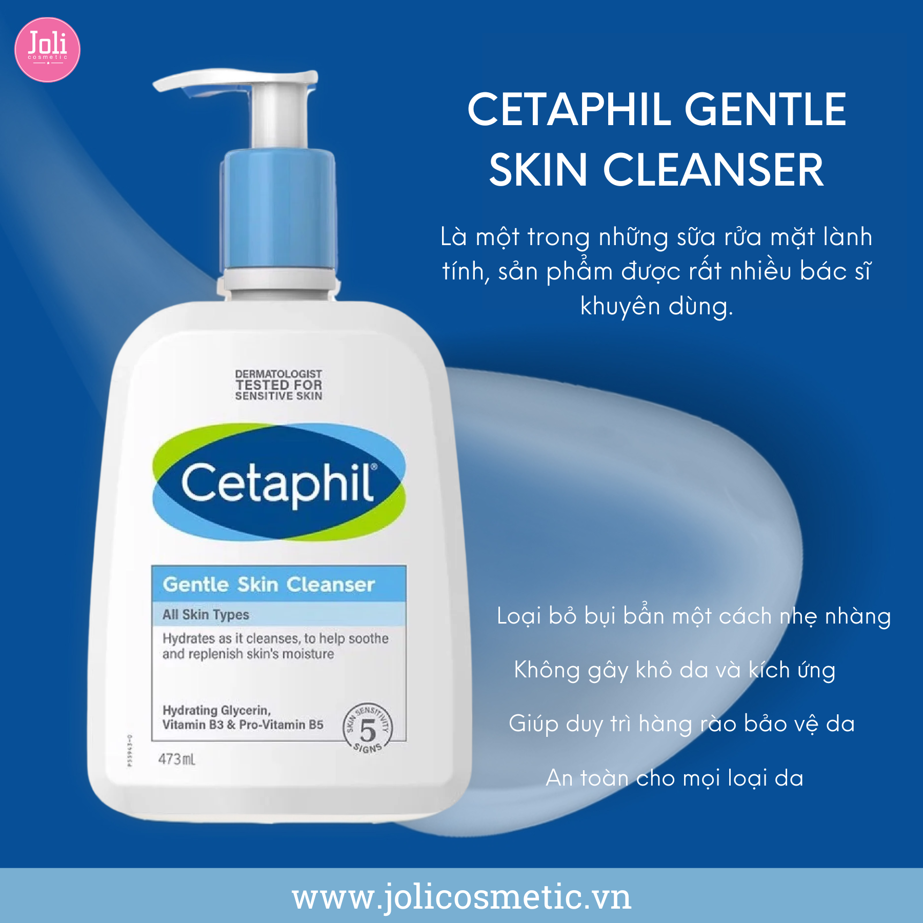 Sữa Rửa Mặt Dịu Nhẹ Cetaaphil 473ml