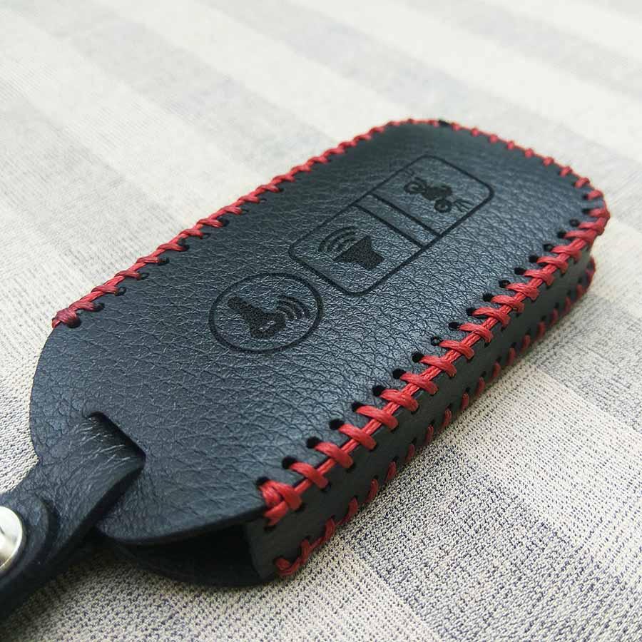 Bao da 3 nút chìa khóa smartkey xe máy Honda (Màu đen)
