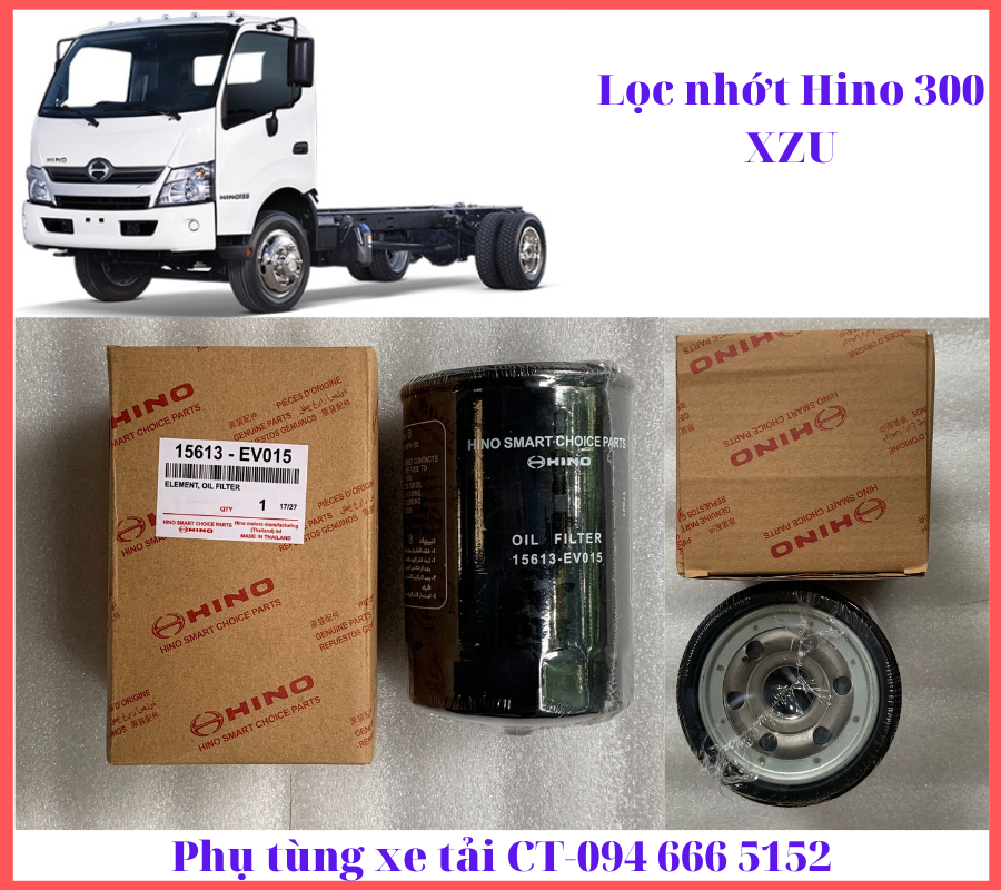 Lọc nhớt Hino 300(Dutro,XZU) và 500(FC,FG,FL)