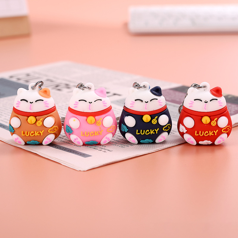 Móc khóa mèo thần tài Lucky ú nu