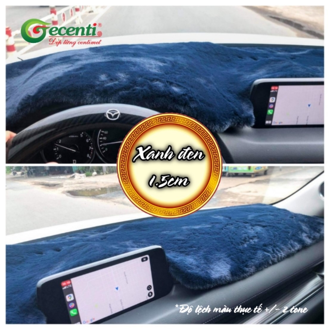 [HCM]Thảm taplo lông thú cao cấp VIOS-Thương hiệu GECENTI