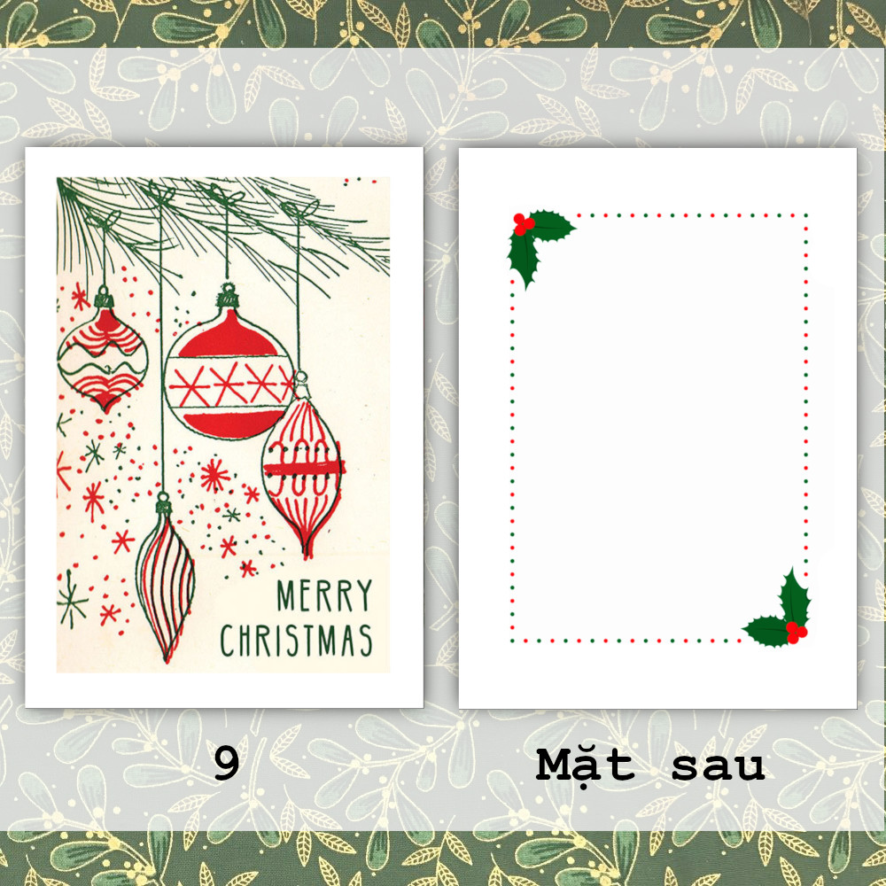 [N-diy] Set Postcard thiệp giáng sinh Noel