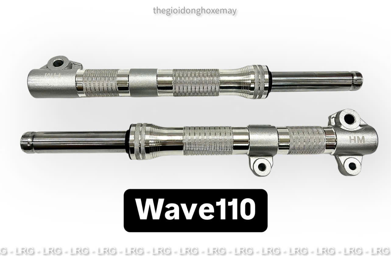 Phuộc Trước, Giảm Xóc Trước Phay Thái HM Màu Bạc Ex150 - Ex155, Sirius, Vario, Wave S110 Size Hạ 3 Phân