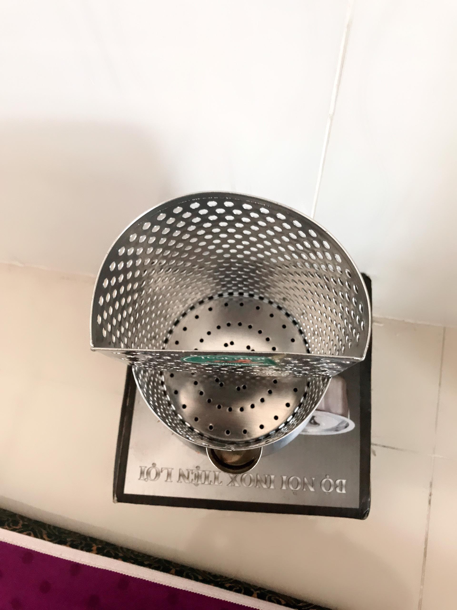Ống Đựng Đũa Muỗm inox 2 Ngăn Tiện Lợi