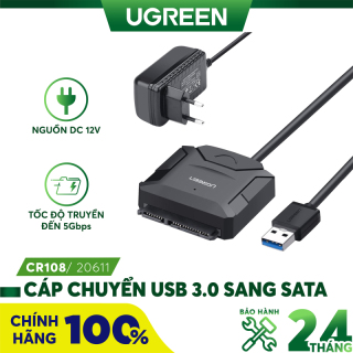 Cáp USB 3.0 to SATA HDD 2,5 và 3,5 Converter Ugreen 20611 cao cấp thumbnail