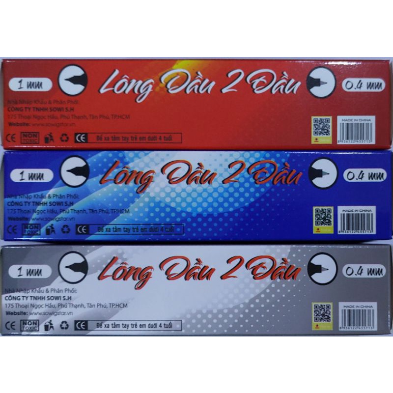 Bút Lông Dầu Nhỏ 2 Đầu Cd-01