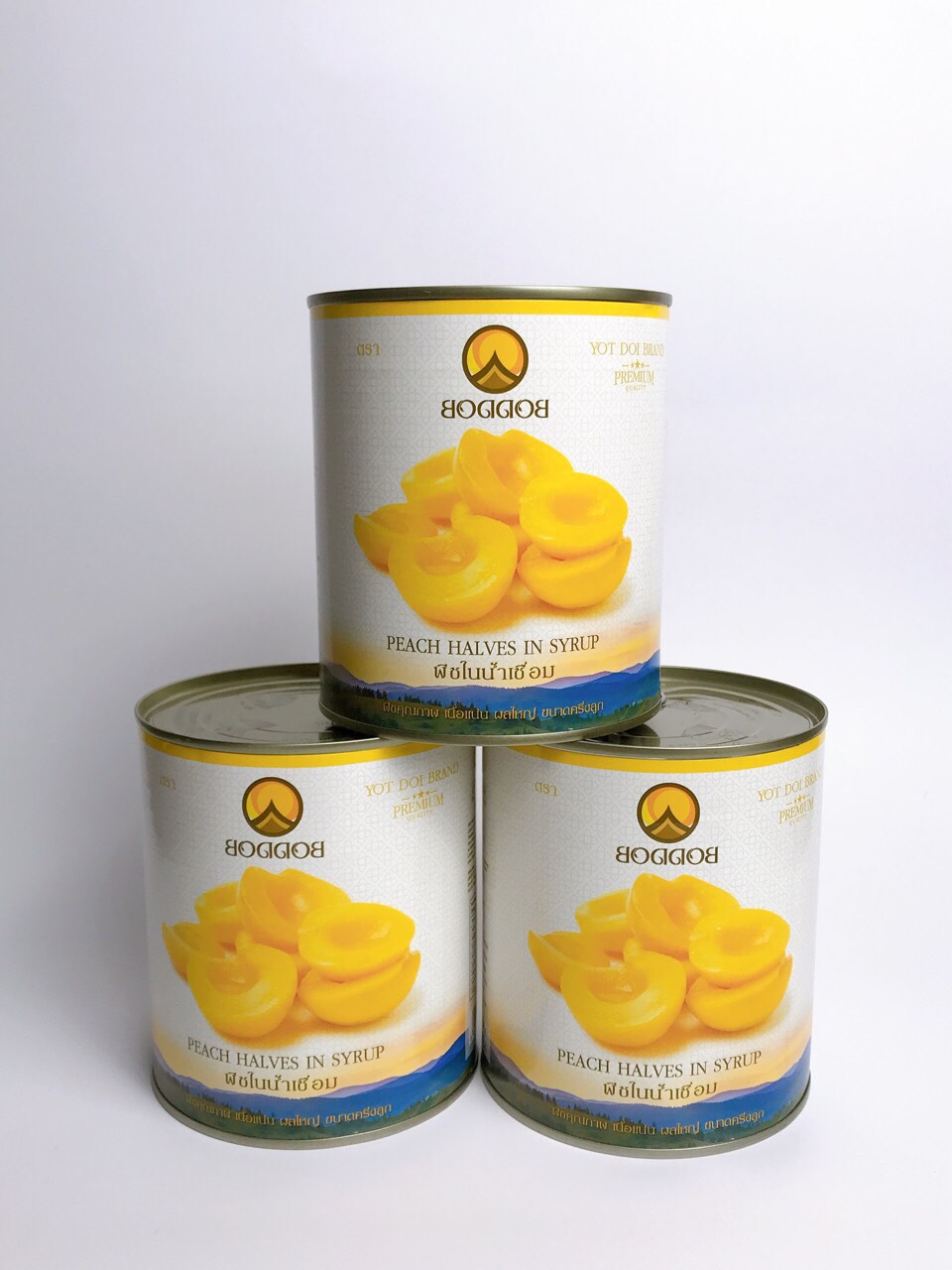 Đào ngâm thái Boddob hộp 820g