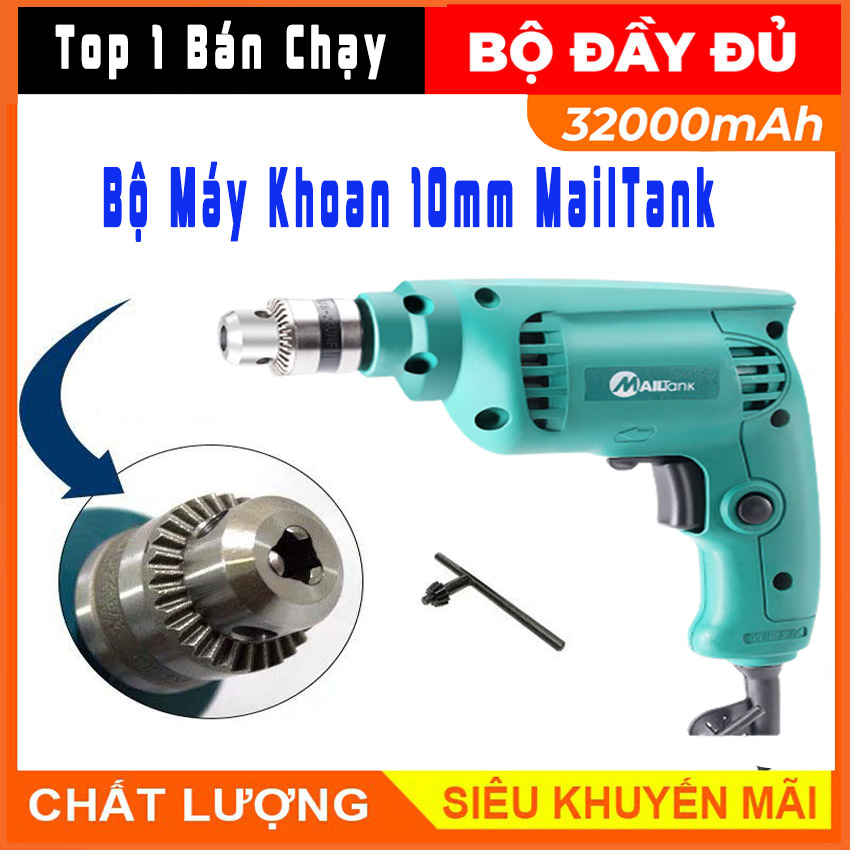Máy khoan mailtank 10 ly - khoan cầm tay ruột đồng dây dài - máy khoan cầm tay giá rẻ