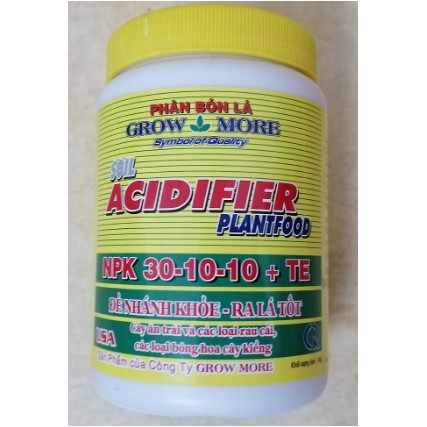 Phân bón lá growmore soil acidifier npk 30-10-10 + te_100g grow more cây đẻ nhánh khỏe ra lá tốt