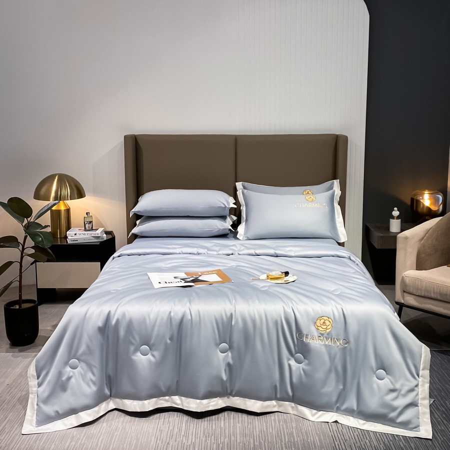 bộ chăn ga gối đệm 5 món phi lụa CHARMING sang xịn mềm mịn thoáng mát,miễn phí bo chun
