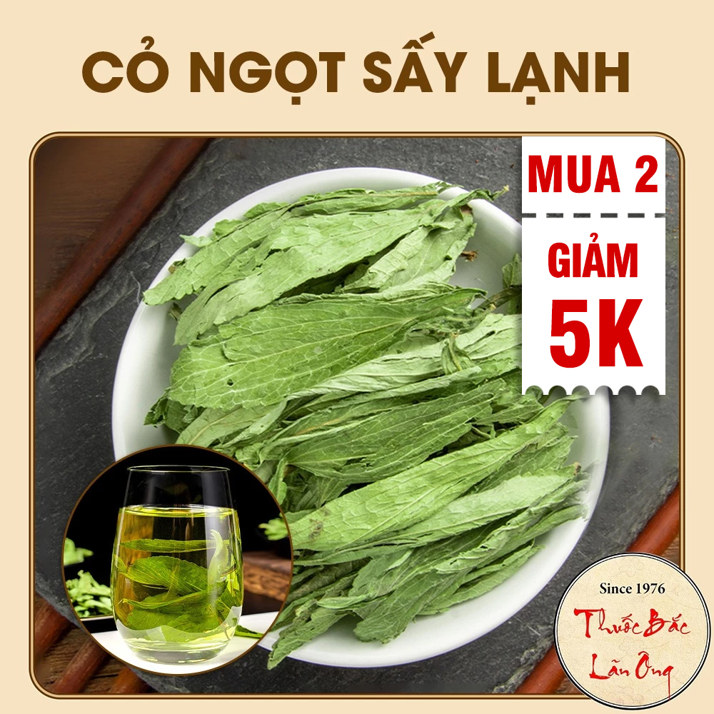 Cỏ ngọt sấy lạnh 100g (Trà cỏ ngọt hữu cơ nguyên lá hỗ trợ ăn kiêng)