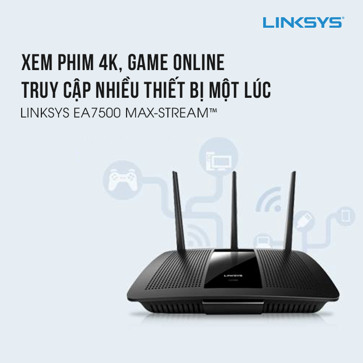 Router Wifi Max-Stream™ AC1900 LINKSYS EA7500S - Hãng Phân Phối Chính Thức