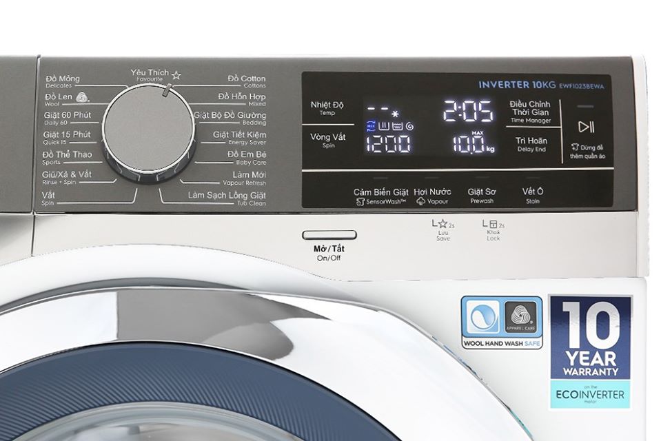 [Trả góp 0%]Máy giặt Electrolux 10 kg lồng ngang EWF1023BEWA