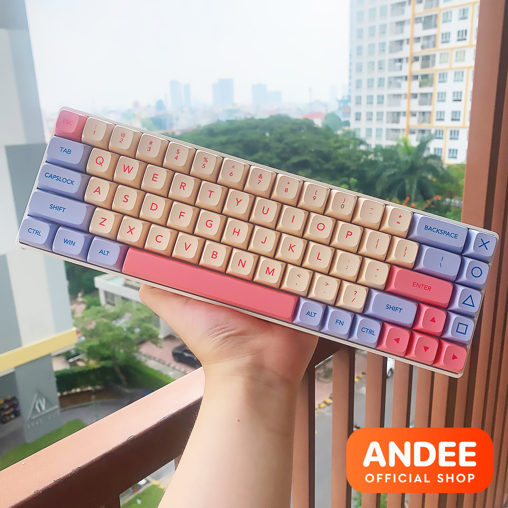 Keycap nút bàn phím XDA Marshmallow/Pixel Wars/Macaroon/Bubble nhiều màu dễ thương cho bàn phím cơ