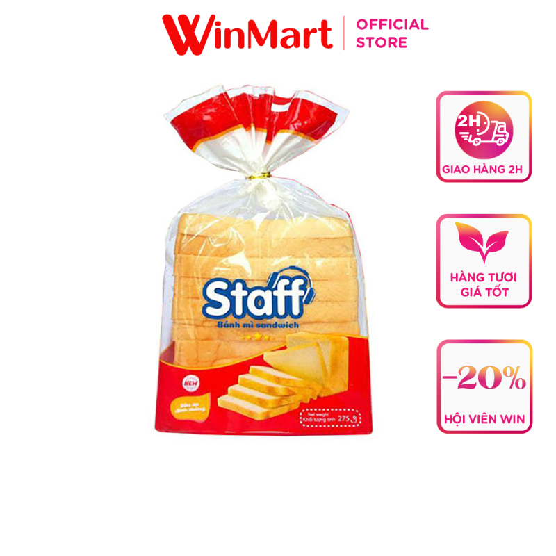 [Siêu thị WinMart] - Bánh mì sandwich Staff gói 275g