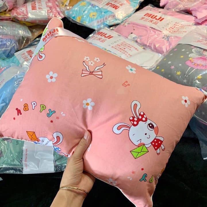 GỐI MUJ CHO TRẺ EM ,SIÊU XINH,SIÊU MỀN GỐI CỰC ÊM (giao màu ngẫu nhiên)