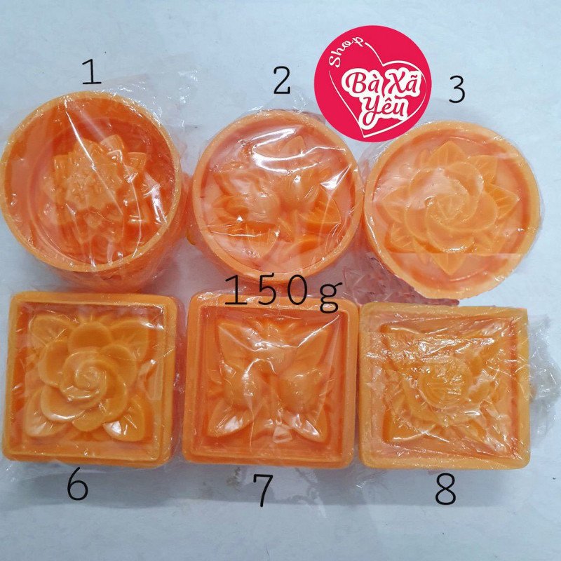 Combo 6 khuôn bánh trung thu , ấn côi 150g