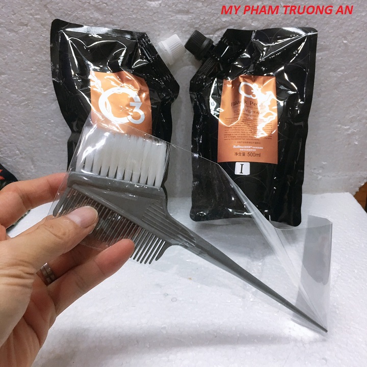 THUỐC NHUỘM TÓC ĐEN  HÀN QUỐC(TẶNG CHỔI NHUỘM)