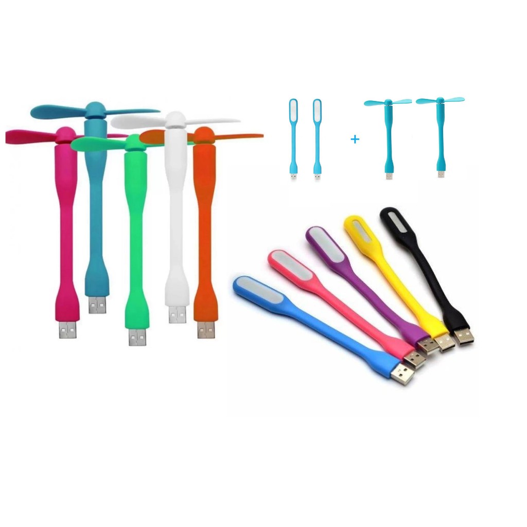Combo đèn led và quạt usb vừa mát vừa sáng