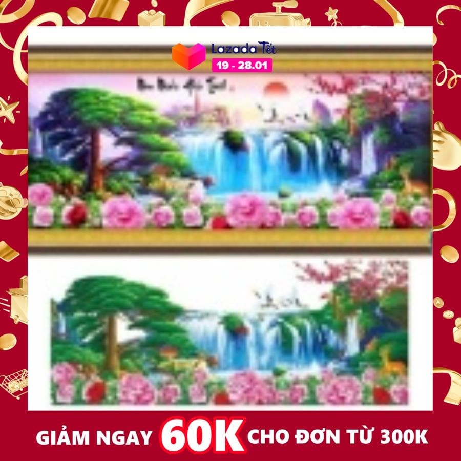 Tranh đính đá non nước hữu tình DF322-Ngọc Thịnh