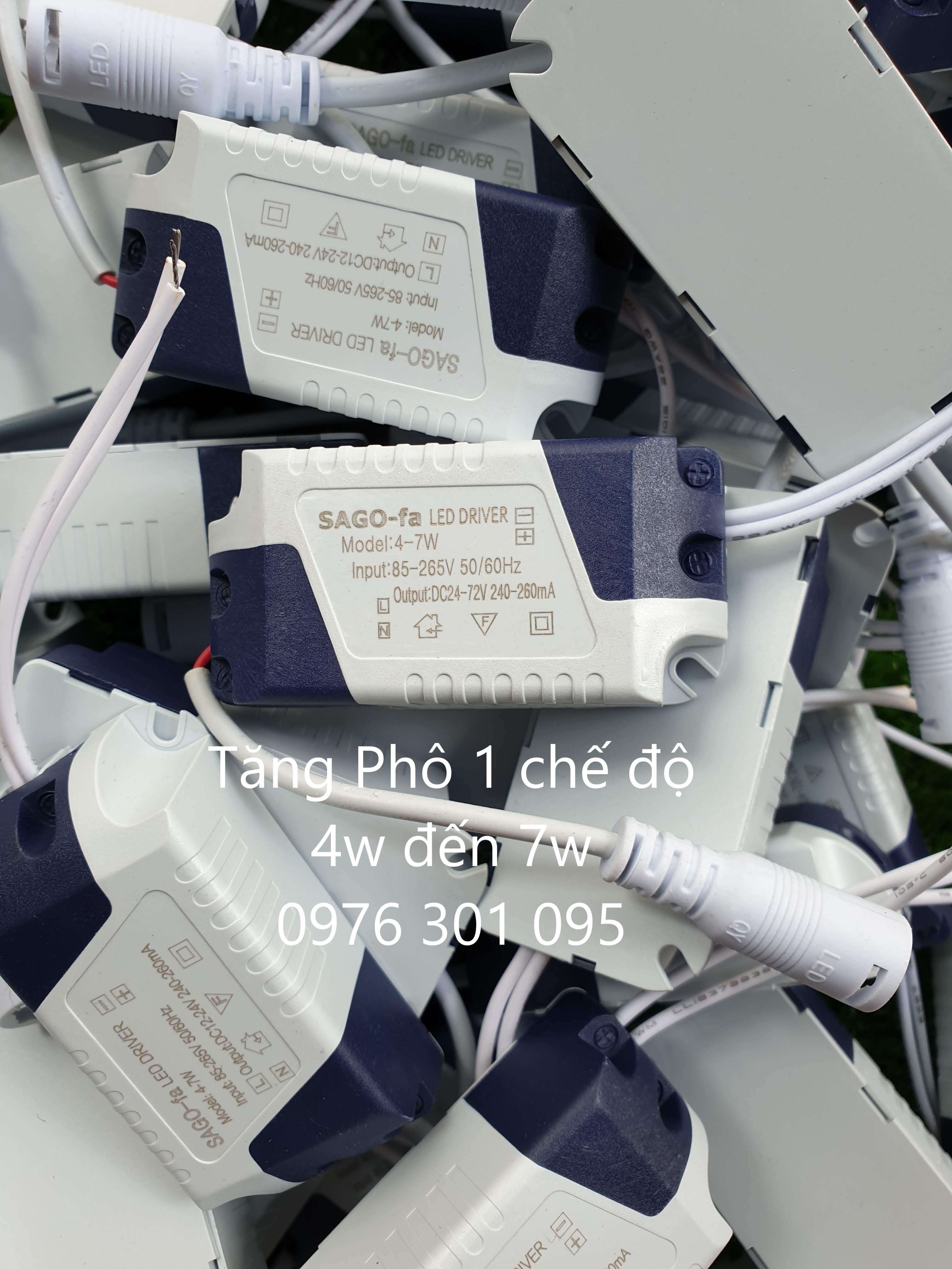 Tăng phô đèn led âm trần và ốp trần 4w đến 7w DRIVER Đèn Led Hàng Mới bảo hành 06 tháng
