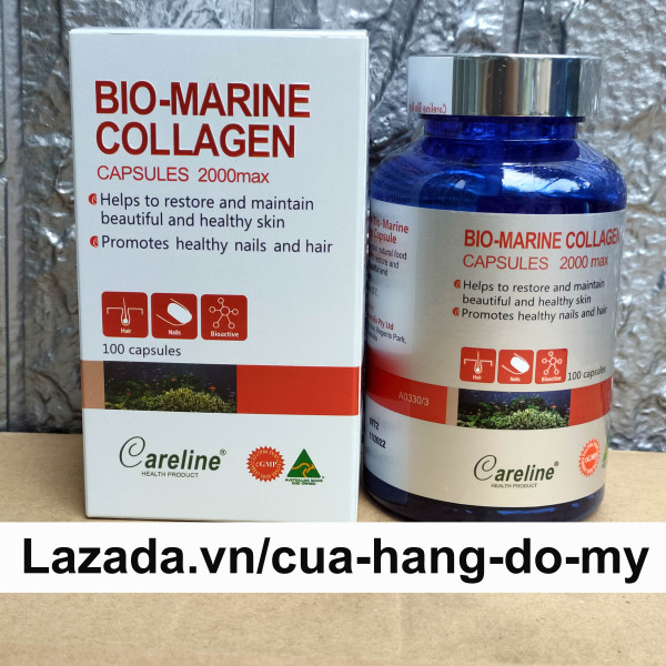 Viên Uống Careline Bio Marine Collagen 2000max 100 viên Hỗ Trợ Làm Đẹp Da - Bio-Marine Collagen - Cửa Hàng Đồ Mỹ giá rẻ
